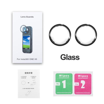 For insta360 X5 STARTRC Swivel Protective Lens Guad Glass Lens Cover, Glass Lens Cover - ORIWHIZDJI & Insta360 AccessoriesInsta360 X SeriesLen Accessories