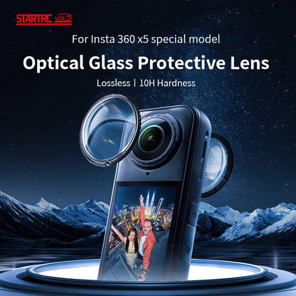 For insta360 X5 STARTRC Swivel Protective Lens Guad Glass Lens Cover, Glass Lens Cover - ORIWHIZDJI & Insta360 AccessoriesInsta360 X SeriesLen Accessories