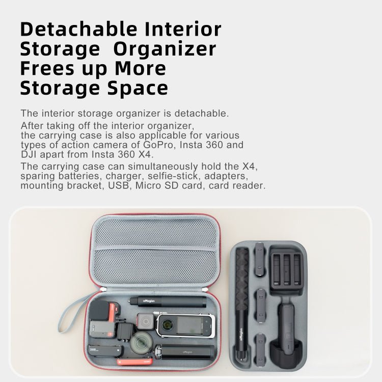 For Insta360 X5 / X4 aMagisn Medium Storage Bag Clutch Bag Protective Case, Medium - ORIWHIZaMagisnDJI & Insta360 AccessoriesInsta360 X Series