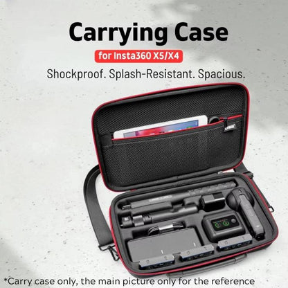 For Insta360 X5 / X4 Camera SYMIK Large Capacity Storage Bag Handbag Messenger Carrying Case - ORIWHIZDJI & Insta360 AccessoriesInsta360 X SeriesProtection & Cases
