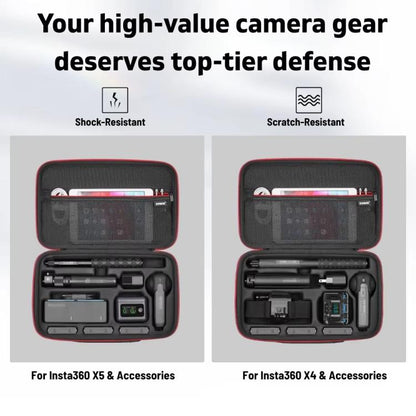 For Insta360 X5 / X4 Camera SYMIK Large Capacity Storage Bag Handbag Messenger Carrying Case - ORIWHIZDJI & Insta360 AccessoriesInsta360 X SeriesProtection & Cases