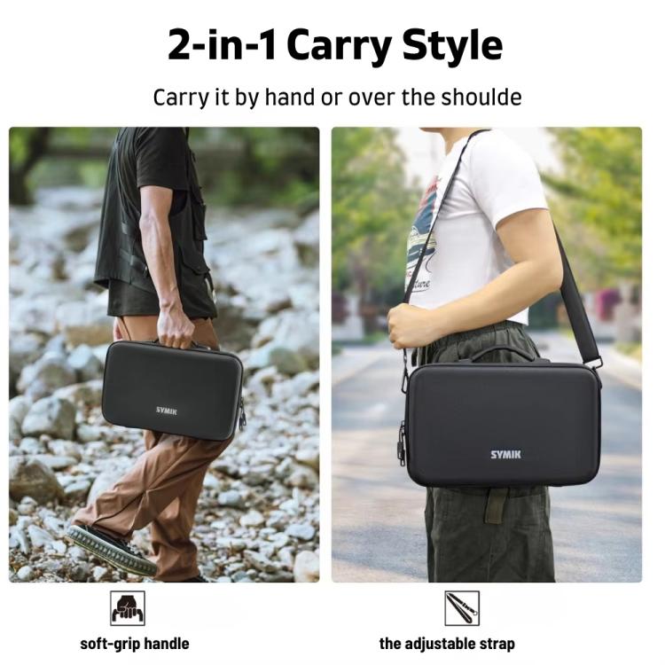 For Insta360 X5 / X4 Camera SYMIK Large Capacity Storage Bag Handbag Messenger Carrying Case - ORIWHIZDJI & Insta360 AccessoriesInsta360 X SeriesProtection & Cases