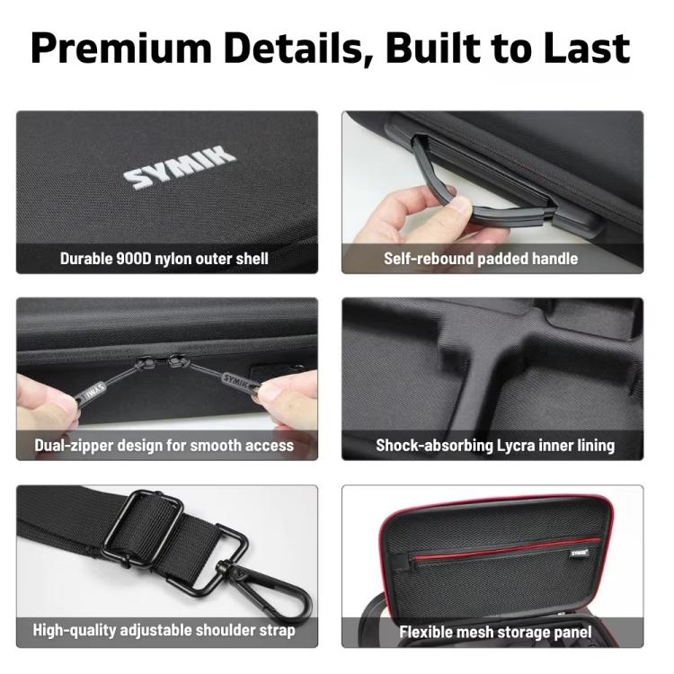 For Insta360 X5 / X4 Camera SYMIK Large Capacity Storage Bag Handbag Messenger Carrying Case - ORIWHIZDJI & Insta360 AccessoriesInsta360 X SeriesProtection & Cases