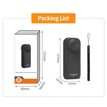 For Insta360 X5 / X4 Sunnylife Integrated Lens Screen Protective Cover Camera Case with Strap - ORIWHIZDJI & Insta360 AccessoriesInsta360 X SeriesProtection & Cases