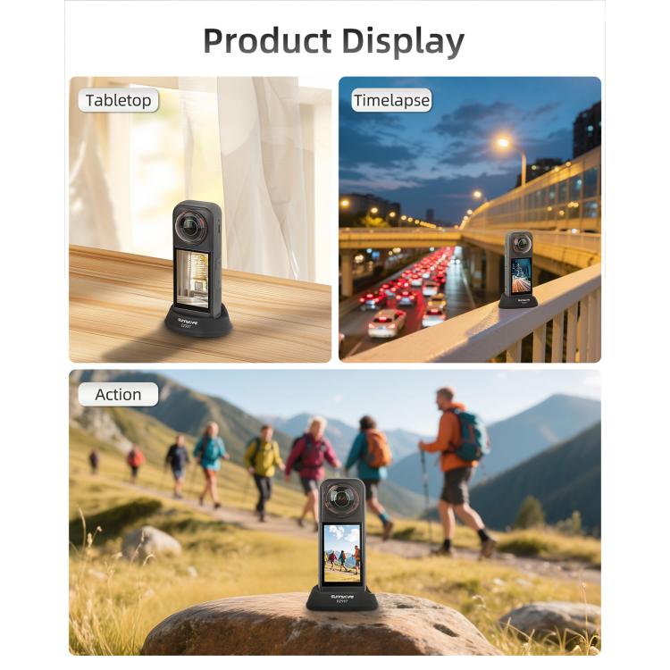 For Insta360 X5 / X4 Sunnylife Silicone Stand Base, Car Base, Tabletop Base - ORIWHIZDJI & Insta360 AccessoriesInsta360 X SeriesMounts