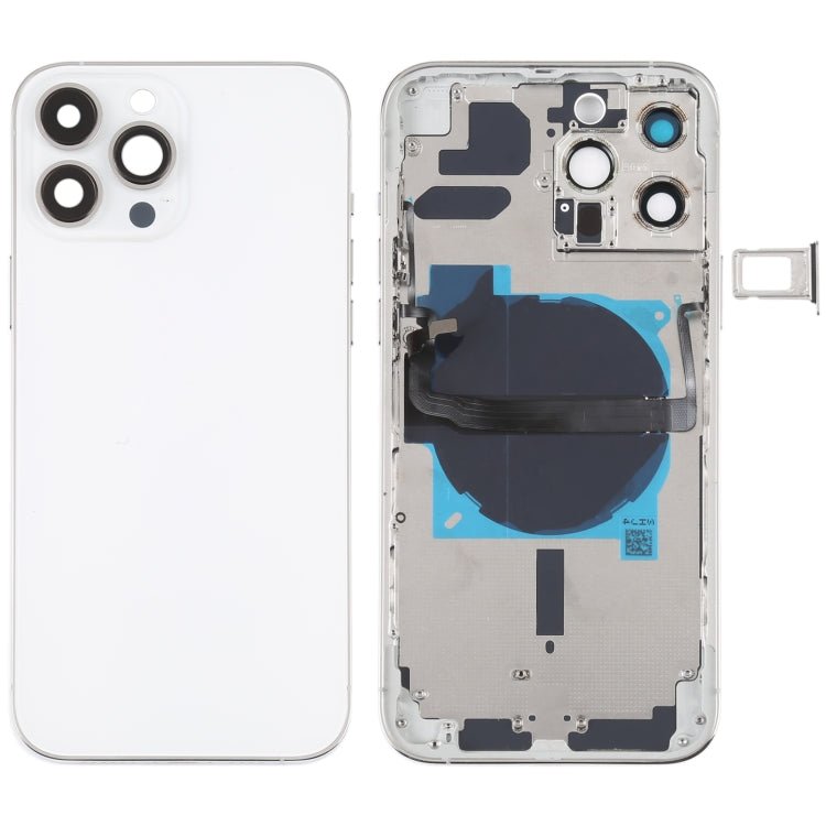 For iPhone 13 Pro Max Battery Back Cover with Side Keys & Card Tray & Power + Volume Flex Cable & Wireless Charging Module, For iPhone 13 Pro Max(Assembly) - ORIWHIZ