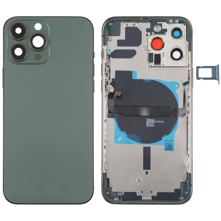 For iPhone 13 Pro Max Battery Back Cover with Side Keys & Card Tray & Power + Volume Flex Cable & Wireless Charging Module, For iPhone 13 Pro Max(Assembly) - ORIWHIZ