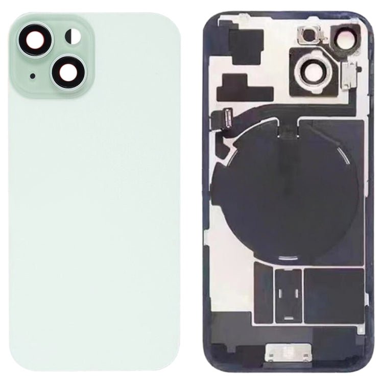 For iPhone 15 Glass Battery Back Cover with Flash Bracket + Wireless Charging Module, For iPhone 15 - ORIWHIZ