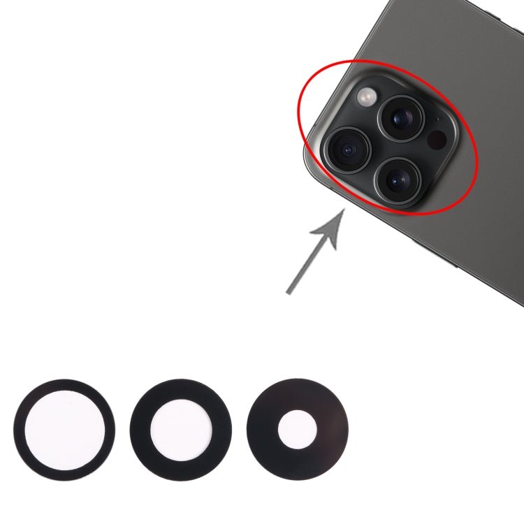 For iPhone 15 Pro 3 in 1 Back Camera Lens, For iPhone 15 Pro - ORIWHIZ