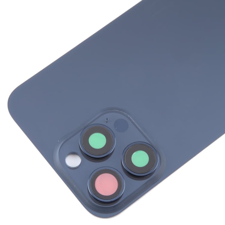 For iPhone 15 Pro Max Glass Battery Back Cover with Camera Lens Cover, For iPhone 15 Pro Max (with Camera Cover) - ORIWHIZ