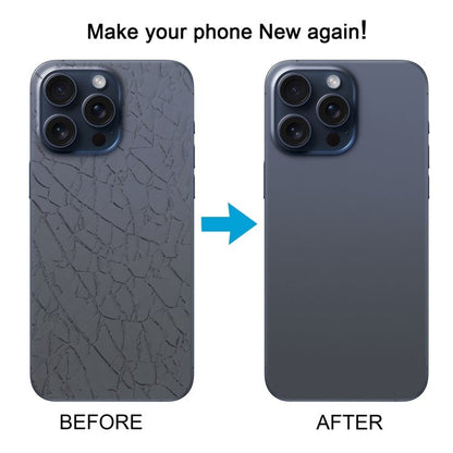For iPhone 15 Pro Max Glass Battery Back Cover with Camera Lens Cover, For iPhone 15 Pro Max (with Camera Cover) - ORIWHIZ