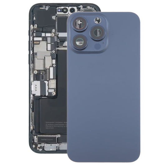 For iPhone 15 Pro Max Glass Battery Back Cover with Camera Lens Cover, For iPhone 15 Pro Max (with Camera Cover) - ORIWHIZ