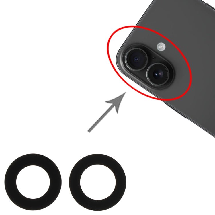 For iPhone 16 / 16 Plus 2 in 1 Back Camera Lens, For iPhone 16 / 16 Plus - ORIWHIZ
