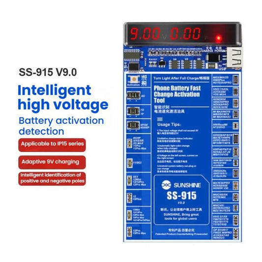 For iPhone Android Mobile Phone Repair Battery Charging Activation Board V9 Battery Test Activation Board Tool, SUNSHINE SS - 915 - ORIWHIZ