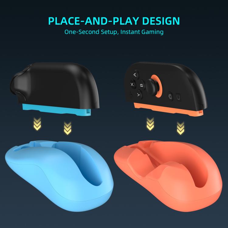 For Nintendo Switch 2 Joy - Con 2pcs /Pack Mini Portable Mouse Adapter Left+Right Controller Bracket, NS2296 (Black), NS2296 (Blue Red) - ORIWHIZGame AccessoriesGamepadsNintendo Accessories