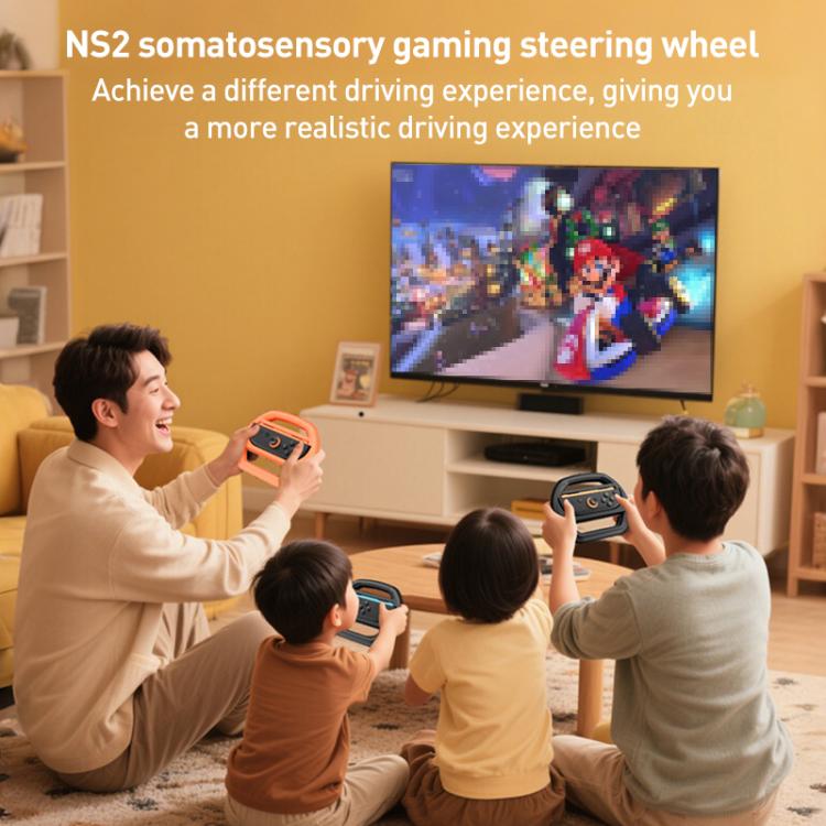 For Nintendo Switch 2 Joy - Con 4pcs iPlay HBS - 2813 - C Simple Racing Steering Wheel Controller - ORIWHIZGame AccessoriesGamepadsiplay