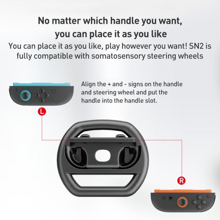 For Nintendo Switch 2 Joy - Con 4pcs iPlay HBS - 2813 - C Simple Racing Steering Wheel Controller - ORIWHIZGame AccessoriesGamepadsiplay