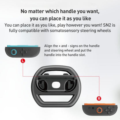 For Nintendo Switch 2 Joy - Con 4pcs iPlay HBS - 2813 - C Simple Racing Steering Wheel Controller - ORIWHIZGame AccessoriesGamepadsiplay