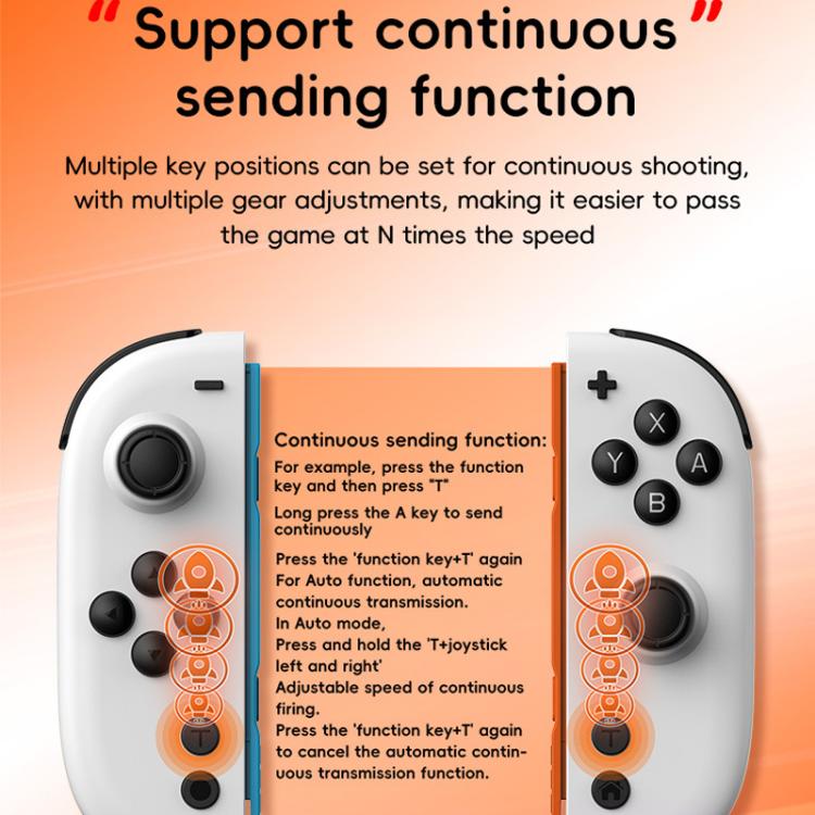 For Nintendo Switch JOY - 05 Split Controllers TMR Hall Effect Joysticks, 6 - Axis Motion & RGB Lighting - ORIWHIZGame AccessoriesGamepadsNintendo Accessories