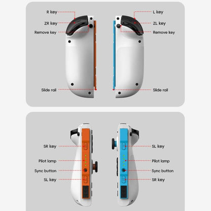 For Nintendo Switch JOY - 05 Split Controllers TMR Hall Effect Joysticks, 6 - Axis Motion & RGB Lighting - ORIWHIZGame AccessoriesGamepadsNintendo Accessories