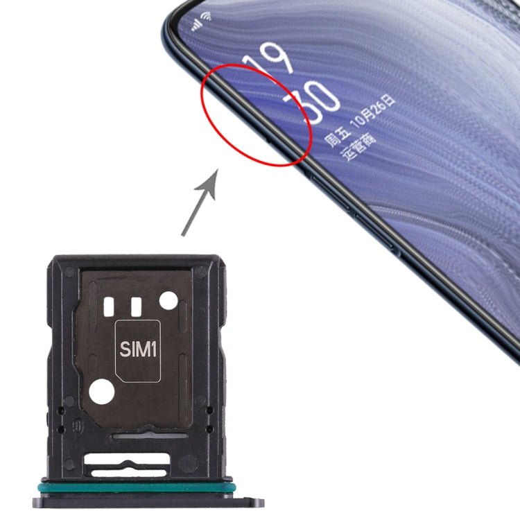 For OPPO Reno 10x zoom SIM Card Tray + SIM Card Tray / Micro SD Card Tray, For OPPO Reno 10x zoom - ORIWHIZ