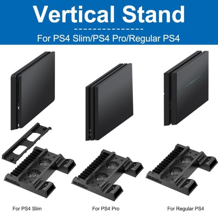 For PS4 / PS4 Slim / PS4 Pro Cooling Fan Stand Console Vertical Stand Cooler with Dual Controller Charger, JL - P1908 - ORIWHIZSony AccessoriesSony Accessories HolderToys & Hobbies