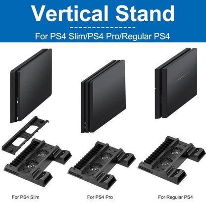For PS4 / PS4 Slim / PS4 Pro Cooling Fan Stand Console Vertical Stand Cooler with Dual Controller Charger, JL - P1908 - ORIWHIZSony AccessoriesSony Accessories HolderToys & Hobbies