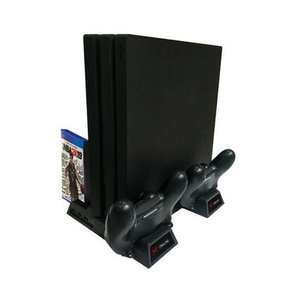 For PS4 / PS4 Slim / PS4 Pro Cooling Fan Stand Console Vertical Stand Cooler with Dual Controller Charger, JL - P1908 - ORIWHIZSony AccessoriesSony Accessories HolderToys & Hobbies