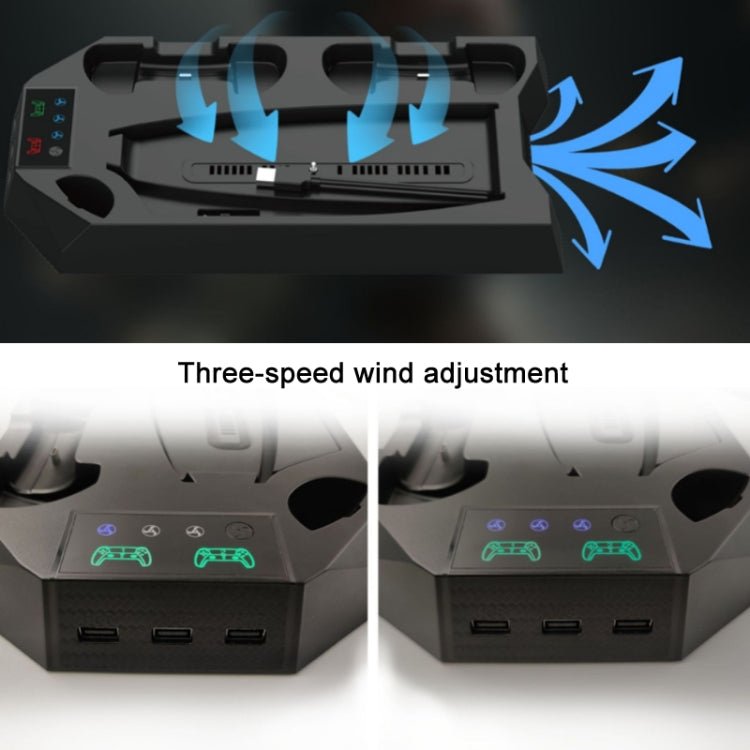 For PS5 DE/UHD 2 In 1 Handheld Console Cooling Stand Fan Base, White, Black - ORIWHIZSony AccessoriesSony Accessories Charger & PowerToys & Hobbies
