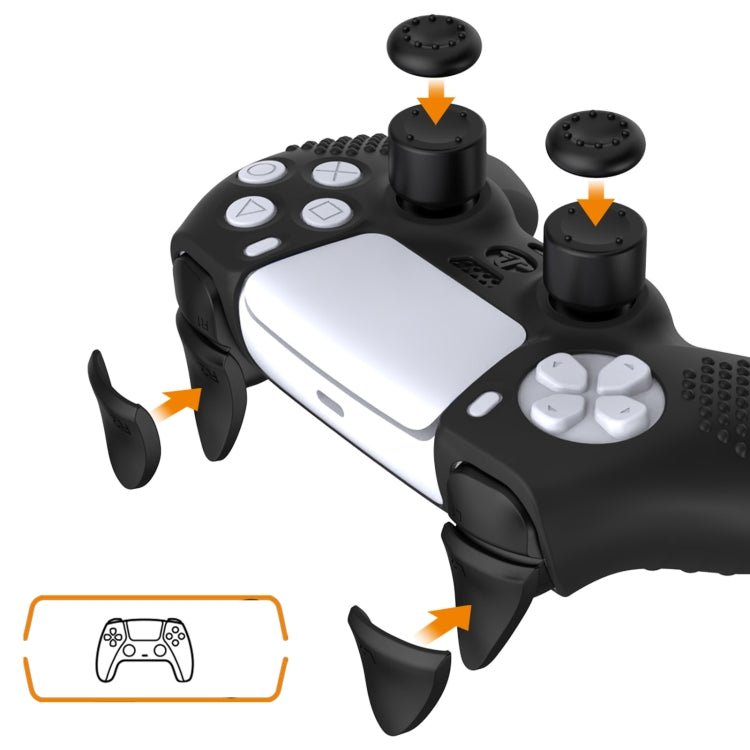 For PS5 Game Controller Joystick Cap Silicone Protective Cover Kit Dustproof Case, Black Polka Dots, White Smooth, Blue Smooth, Black Smooth - ORIWHIZSony AccessoriesSony Accessories CasesToys & Hobbies
