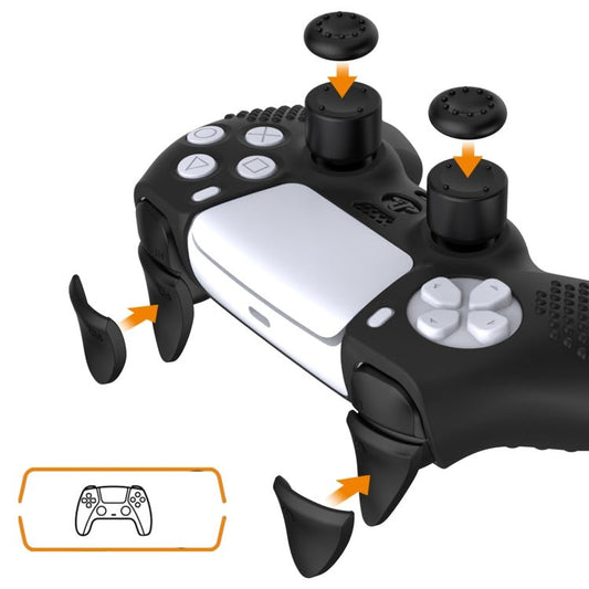 For PS5 Game Controller Joystick Cap Silicone Protective Cover Kit Dustproof Case, Black Polka Dots, White Smooth, Blue Smooth, Black Smooth - ORIWHIZSony AccessoriesSony Accessories CasesToys & Hobbies