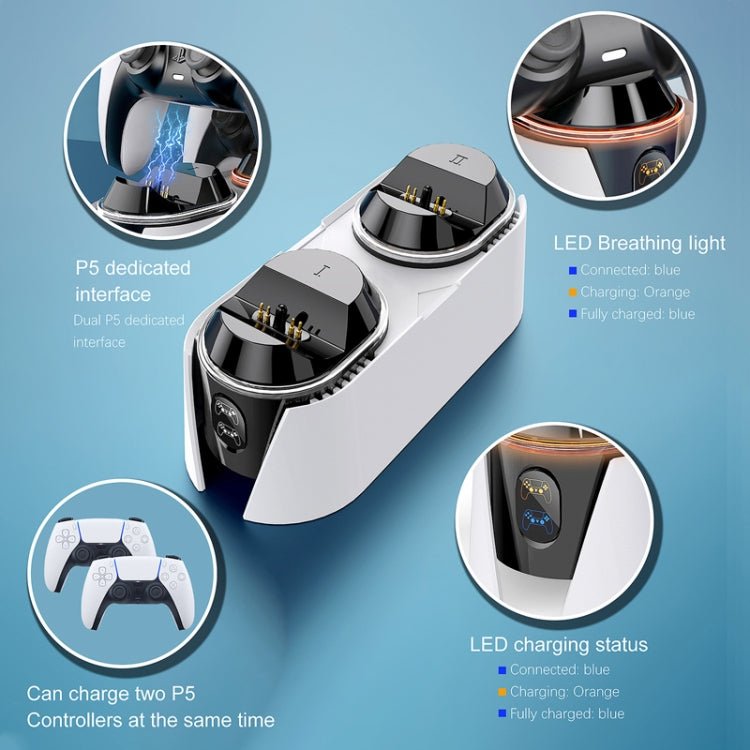 For PS5 Gamepad Contact Dual Charging Dock Gamepad Charger - ORIWHIZMicroSoft AccessoriesMicroSoft Accessories Charger & PowerToys & Hobbies