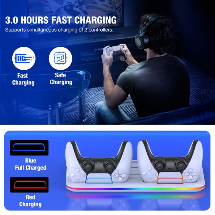 For PS5 / PSVR2 Controller Multi - Functional Cooling Base With RGB Lights - ORIWHIZSony AccessoriesSony Accessories HolderToys & Hobbies