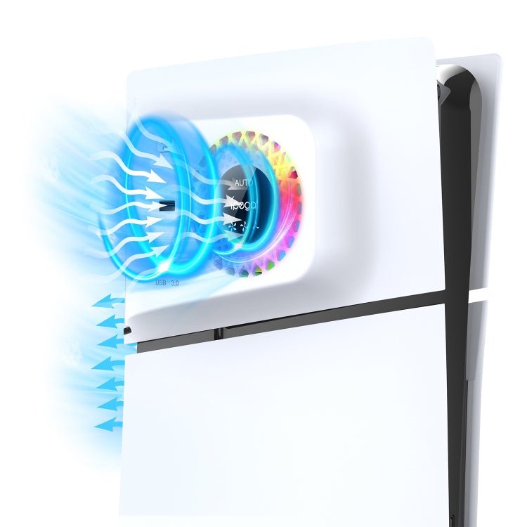 For PS5 Slim ipega PG - P5S019 Temperature Control Cooling Fan Face Cover Cooler + USB HUB with RGB Lights, ipega PG - P5S019 - ORIWHIZipegaSony AccessoriesSony Accessories Others