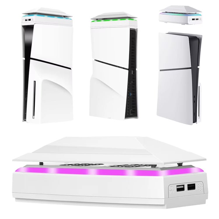 For PS5 Slim Top Dustproof Colorful Cooling Fan 3 Adjustable Speed, Top Fan - ORIWHIZSony AccessoriesSony Accessories HolderToys & Hobbies