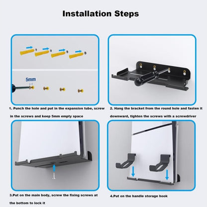 For PS5 Slim Wall - Mounted Storage Rack Host Handle Storage Hanger Accessories - ORIWHIZSony AccessoriesSony Accessories HolderToys & Hobbies