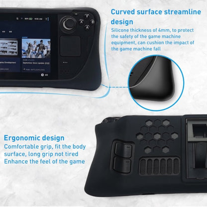 For Steam Deck Game Console Silicone Protective Case Set with Holder, Protective Set with Holder - ORIWHIZSteam Deck AccessoriesSteam Deck Accessories Cover CaseToys & Hobbies