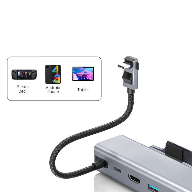 For Steam Deck HDMI+RJ45+2 USB 3.0 +USB - C/Type - C 3.0+USB - C PD 100W 6 - In - 1 Base Docking Station Bracket, JL - 330B 6 - In - 1 - ORIWHIZSteam Deck AccessoriesSteam Deck Accessories Other AccessoriesToys & Hobbies