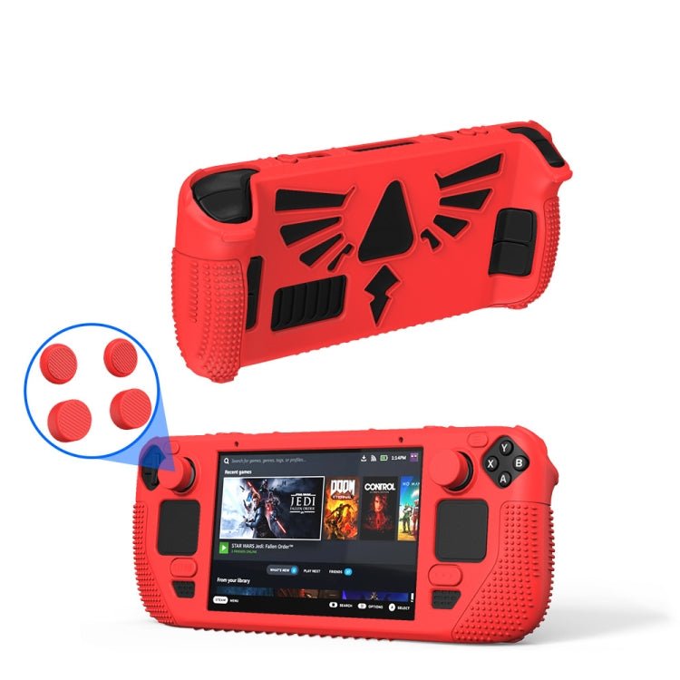 For Steam Deck V V4 - 1 Silicone Non - slip Protective Case for Pocket Consoles with Holder Function, V4 - 1Black), V4 - 1(Red), V4 - 1(Green), V4 - 1(Blue) - ORIWHIZSteam Deck AccessoriesSteam Deck Accessories Cover CaseToys & Hobbies