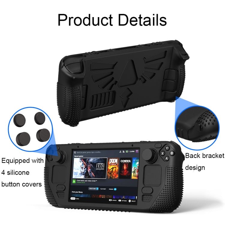 For Steam Deck V V4 - 1 Silicone Non - slip Protective Case for Pocket Consoles with Holder Function, V4 - 1Black), V4 - 1(Red), V4 - 1(Green), V4 - 1(Blue) - ORIWHIZSteam Deck AccessoriesSteam Deck Accessories Cover CaseToys & Hobbies