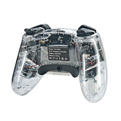 For Switch Pro Wireless Bluetooth Gamepad With LED Light Wake Up Function, Transparent With LED - ORIWHIZGame AccessoriesGamepadsNintendo Accessories