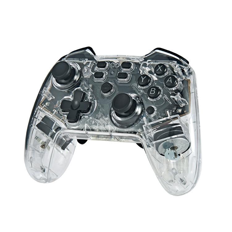 For Switch Pro Wireless Bluetooth Gamepad With LED Light Wake Up Function, Transparent With LED - ORIWHIZGame AccessoriesGamepadsNintendo Accessories