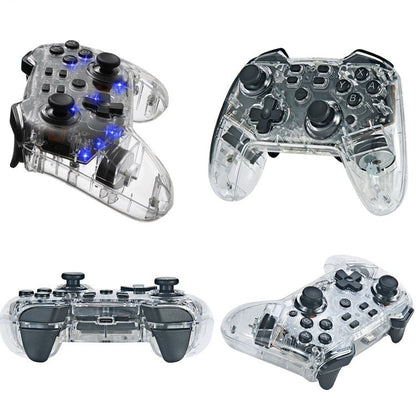 For Switch Pro Wireless Bluetooth Gamepad With LED Light Wake Up Function, Transparent With LED - ORIWHIZGame AccessoriesGamepadsNintendo Accessories