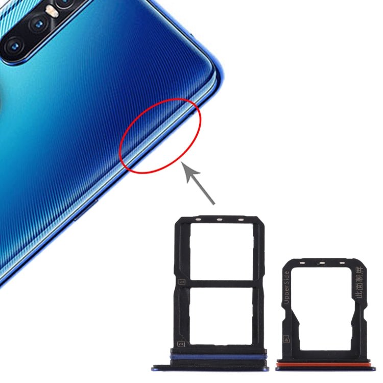 For Vivo S1 Pro SIM Card Tray + SIM Card Tray + Micro SD Card Tray, For Vivo S1 Pro - ORIWHIZ
