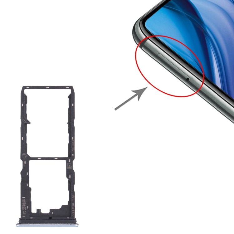 For vivo Y30 (China) / Y20s V2034A SIM Card Tray + SIM Card Tray + Micro SD Card Tray, For Vivo Y30 (China) / Y20s - ORIWHIZ