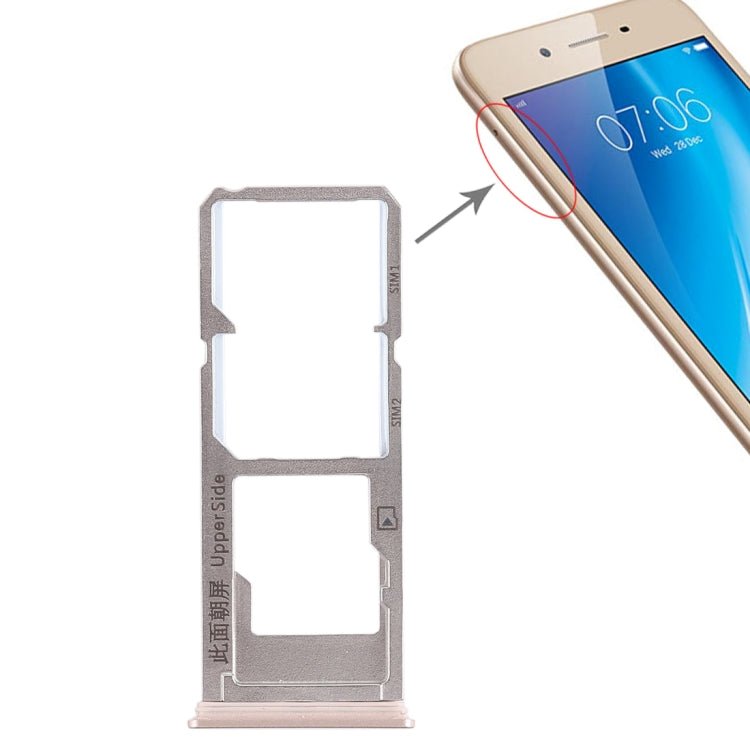 For Vivo Y53 2 x SIM Card Tray + Micro SD Card Tray, For Vivo Y53 - ORIWHIZ