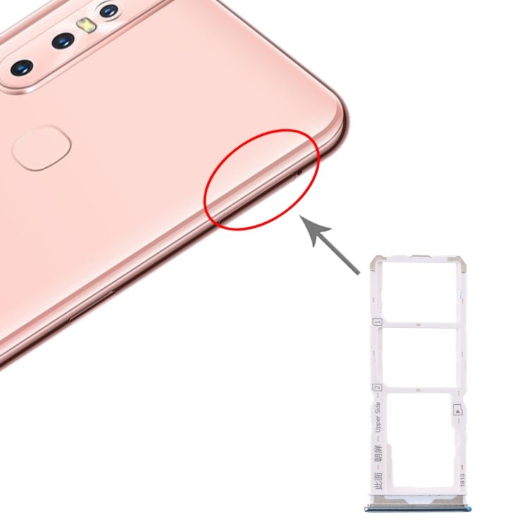 For Vivo Y7s SIM Card Tray + SIM Card Tray + Micro SD Card Tray, For Vivo Y7s - ORIWHIZ