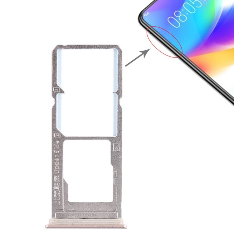 For Vivo Y85 / Z1 / Z1i / V9 Youth / V9 2 x SIM Card Tray + Micro SD Card Tray, For Vivo Y85 - ORIWHIZ