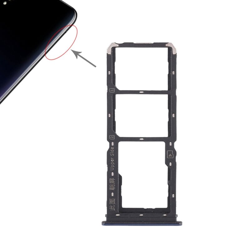For Vivo Y97 2 x SIM Card Tray + Micro SD Card Tray, For Vivo Y97 - ORIWHIZ