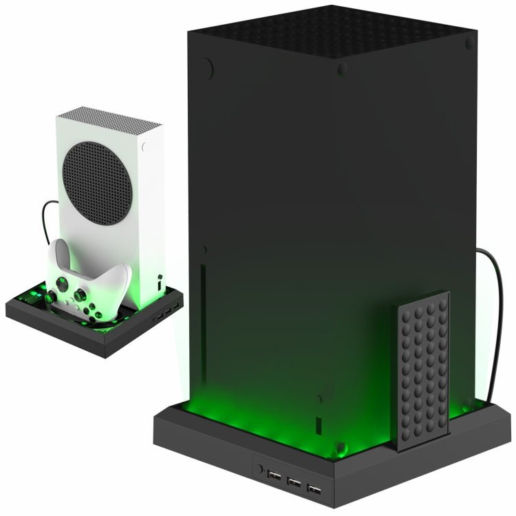 For Xbox Series X S Charging Cooling Fan Base RGB Colorful Light Charger Bracket, RGB Colorful Light - ORIWHIZMicroSoft AccessoriesMicroSoft Accessories Charger & PowerToys & Hobbies